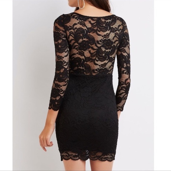 Ambiance Lace Black Dress - Picture 2 of 5